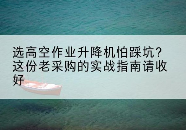 晋城高空作业升降机厂家推荐-选高空作业升降机怕踩坑？这份老采购的实战指南请收好